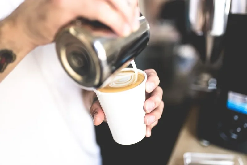 Craft coffee latte